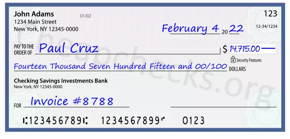 memo line written on a check