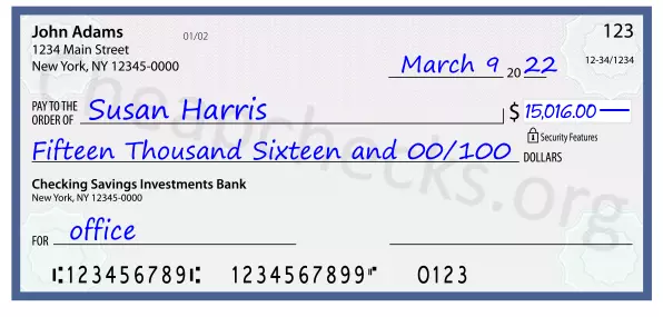 memo line written on a check