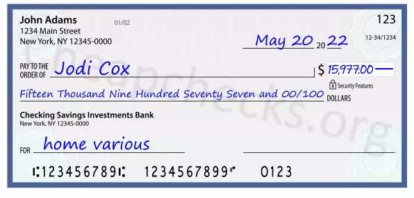 memo line written on a check