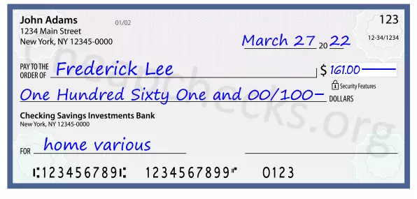 memo line written on a check