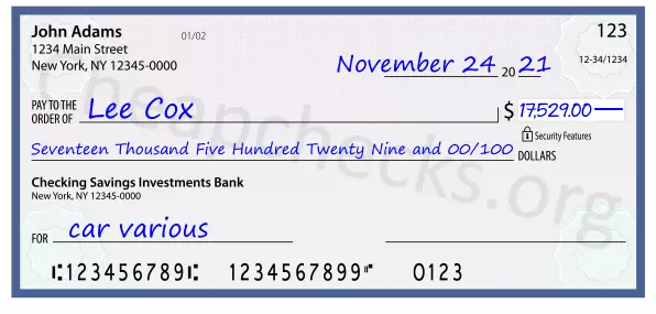 memo line written on a check