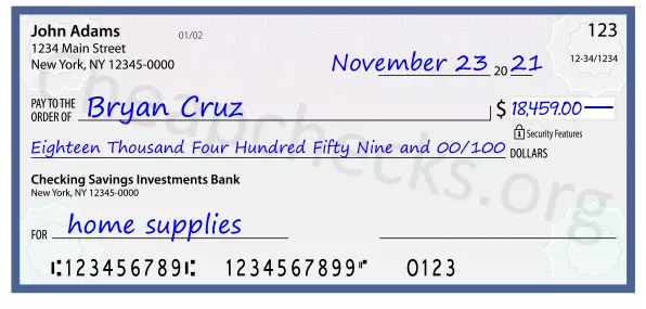 memo line written on a check