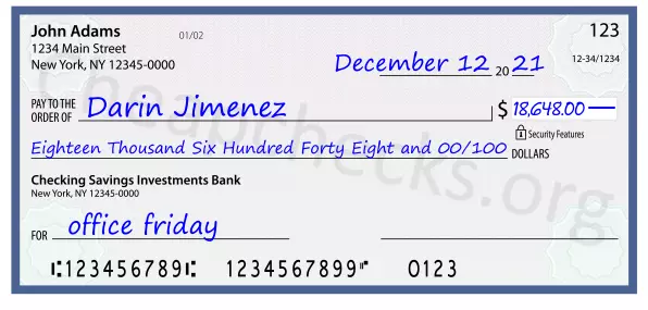 memo line written on a check