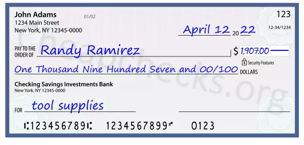 memo line written on a check