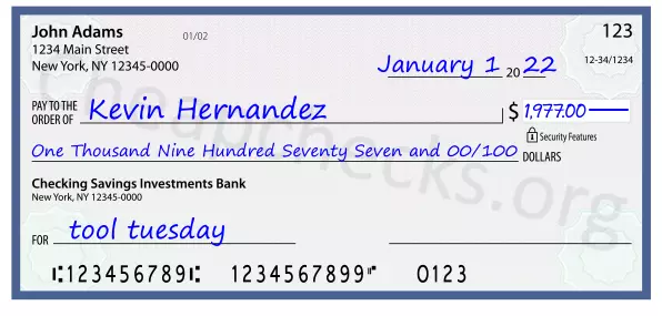 memo line written on a check