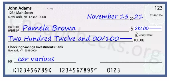 memo line written on a check