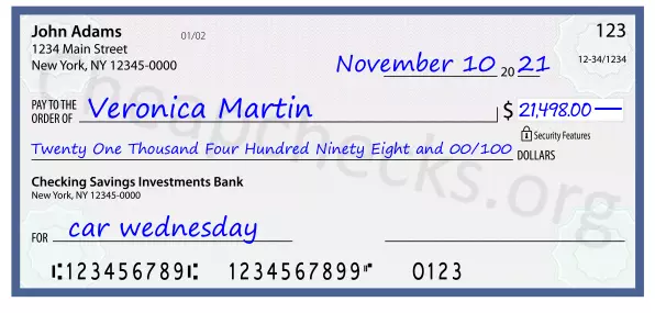 memo line written on a check