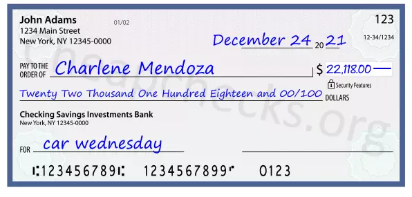 memo line written on a check