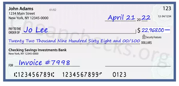 memo line written on a check