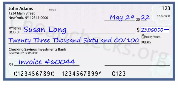 memo line written on a check