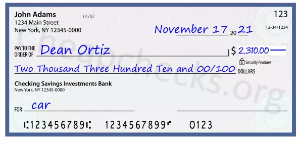 memo line written on a check