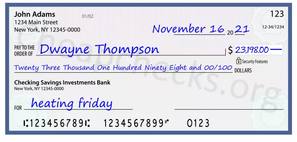 memo line written on a check