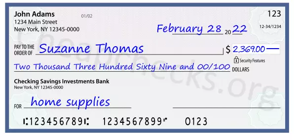 memo line written on a check