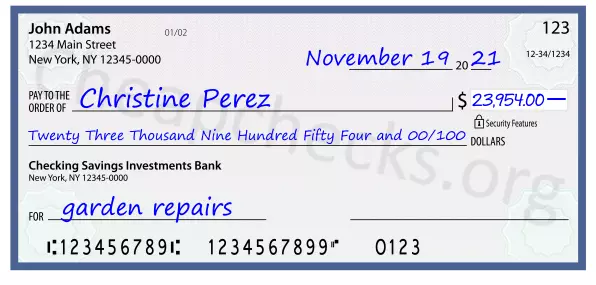 memo line written on a check