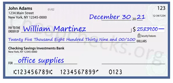 memo line written on a check