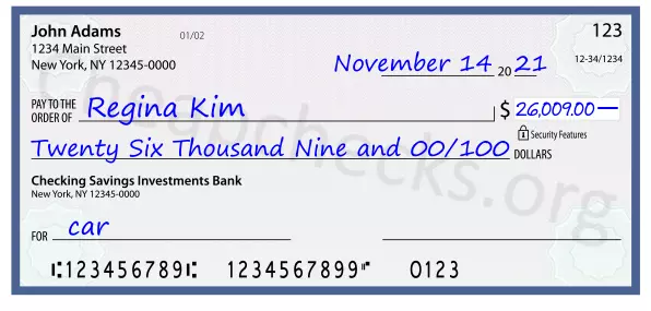 memo line written on a check