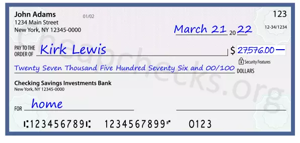 memo line written on a check