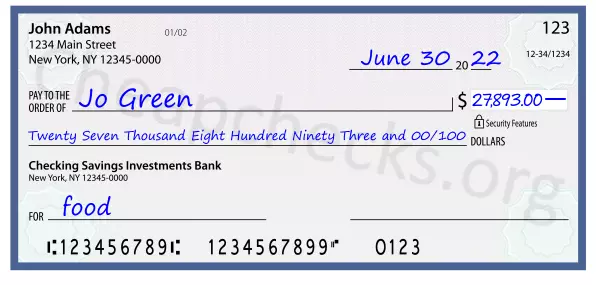 memo line written on a check