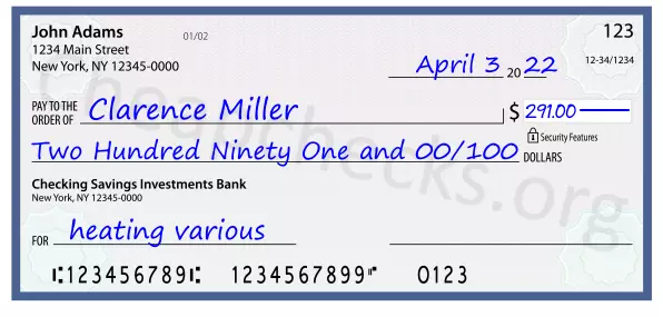 memo line written on a check