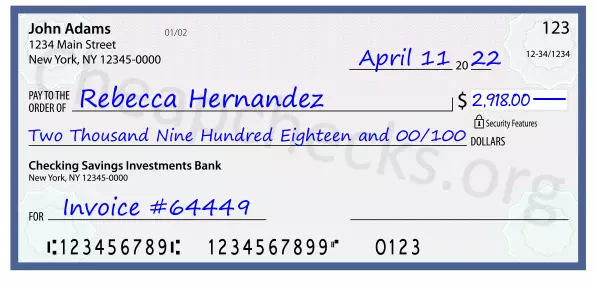 memo line written on a check