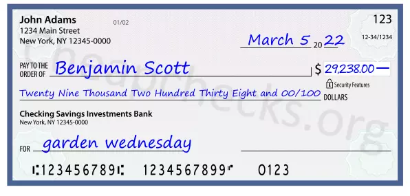 memo line written on a check