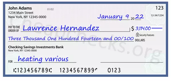 memo line written on a check