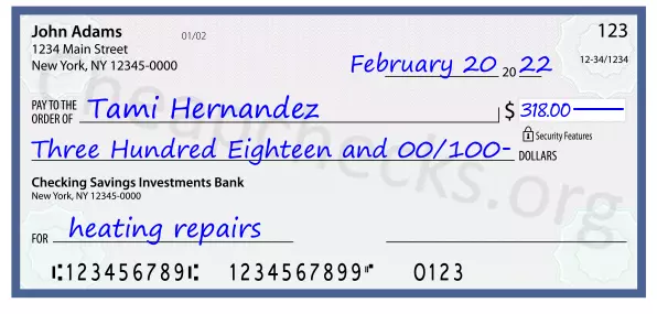 memo line written on a check