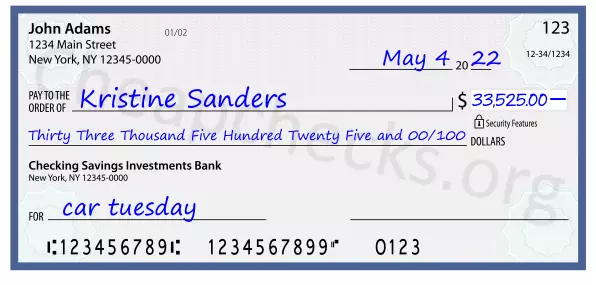 memo line written on a check