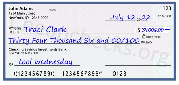 memo line written on a check