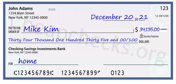 memo line written on a check