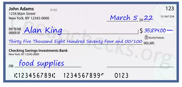 memo line written on a check