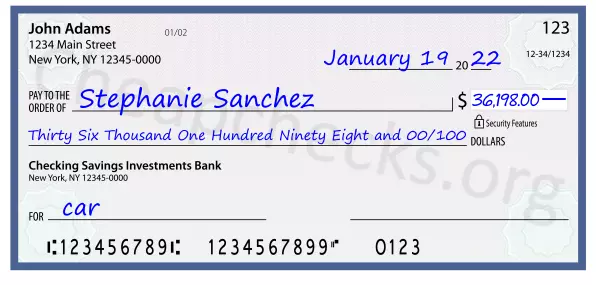 memo line written on a check