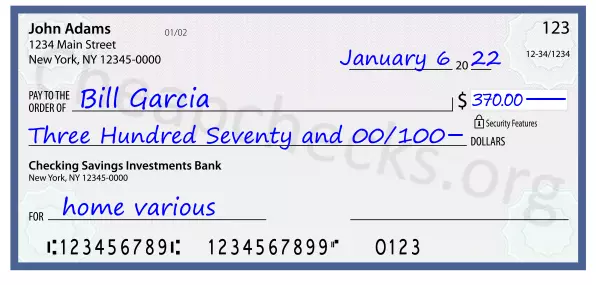 memo line written on a check