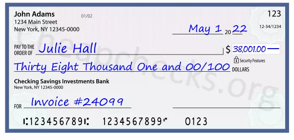 memo line written on a check