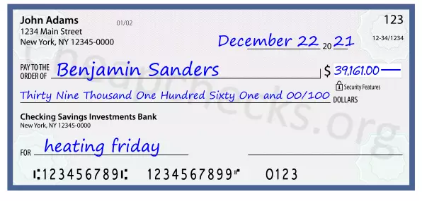 memo line written on a check