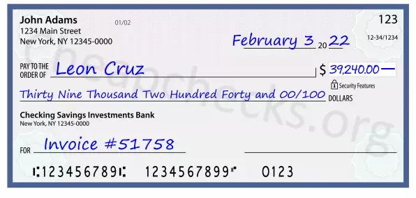 memo line written on a check