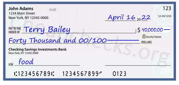 memo line written on a check