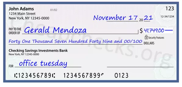 memo line written on a check