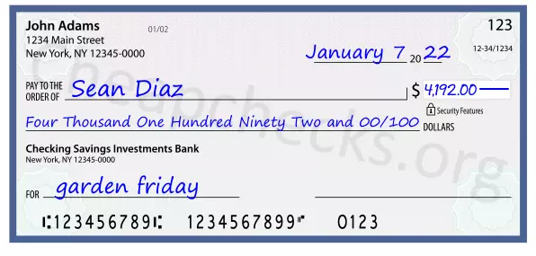 memo line written on a check