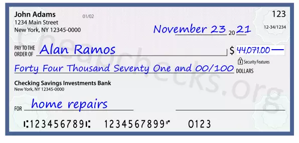 memo line written on a check