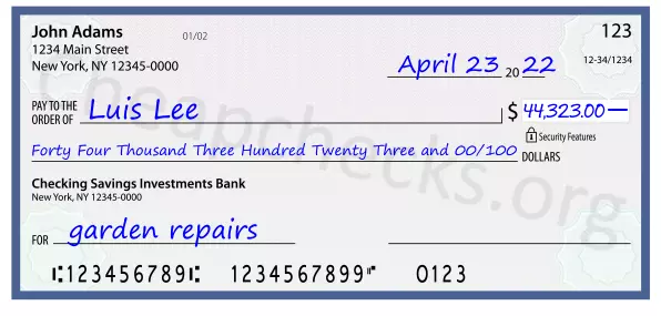 memo line written on a check