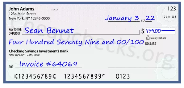 memo line written on a check