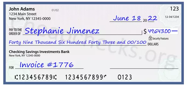 memo line written on a check