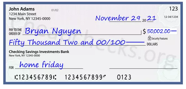 memo line written on a check