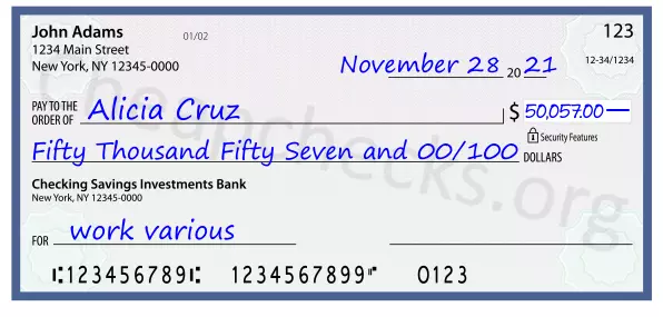 memo line written on a check