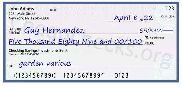 memo line written on a check