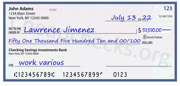 memo line written on a check