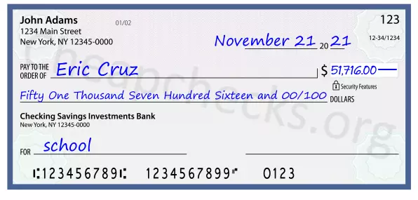 memo line written on a check