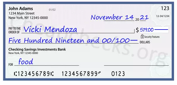 memo line written on a check