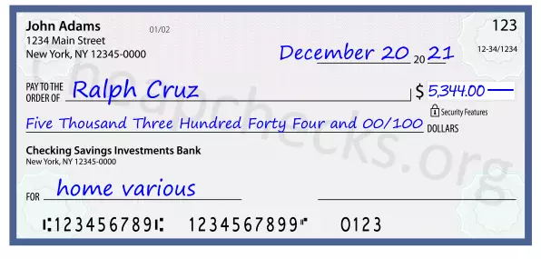 memo line written on a check